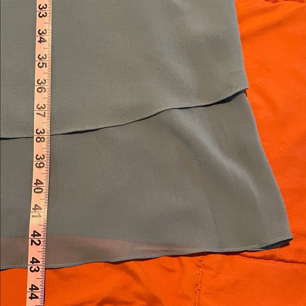 Eileen Fisher Silk Georgette Crepe Dress in Gray - Picture 7 of 8